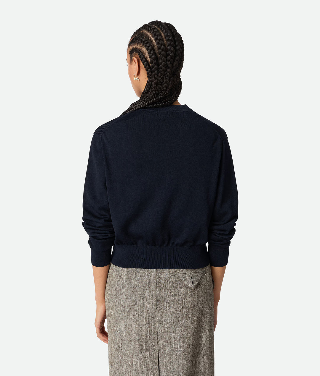 BOTTEGA VENETA - Twinset en coton et viscose légers avec détails de boutons noués.