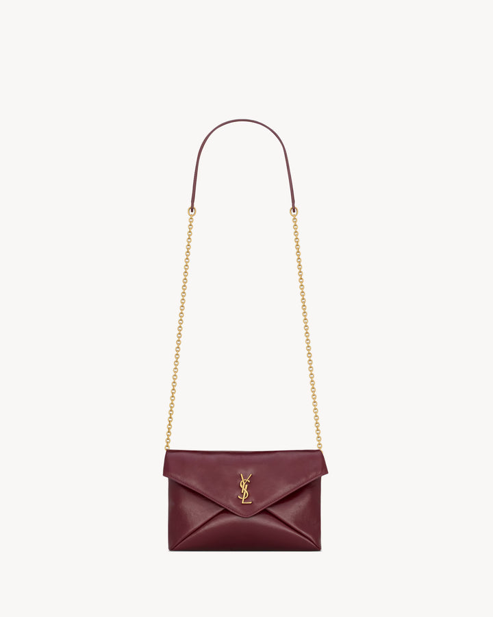 SAINT LAURENT - Pochette à chaine en cuir de veau
