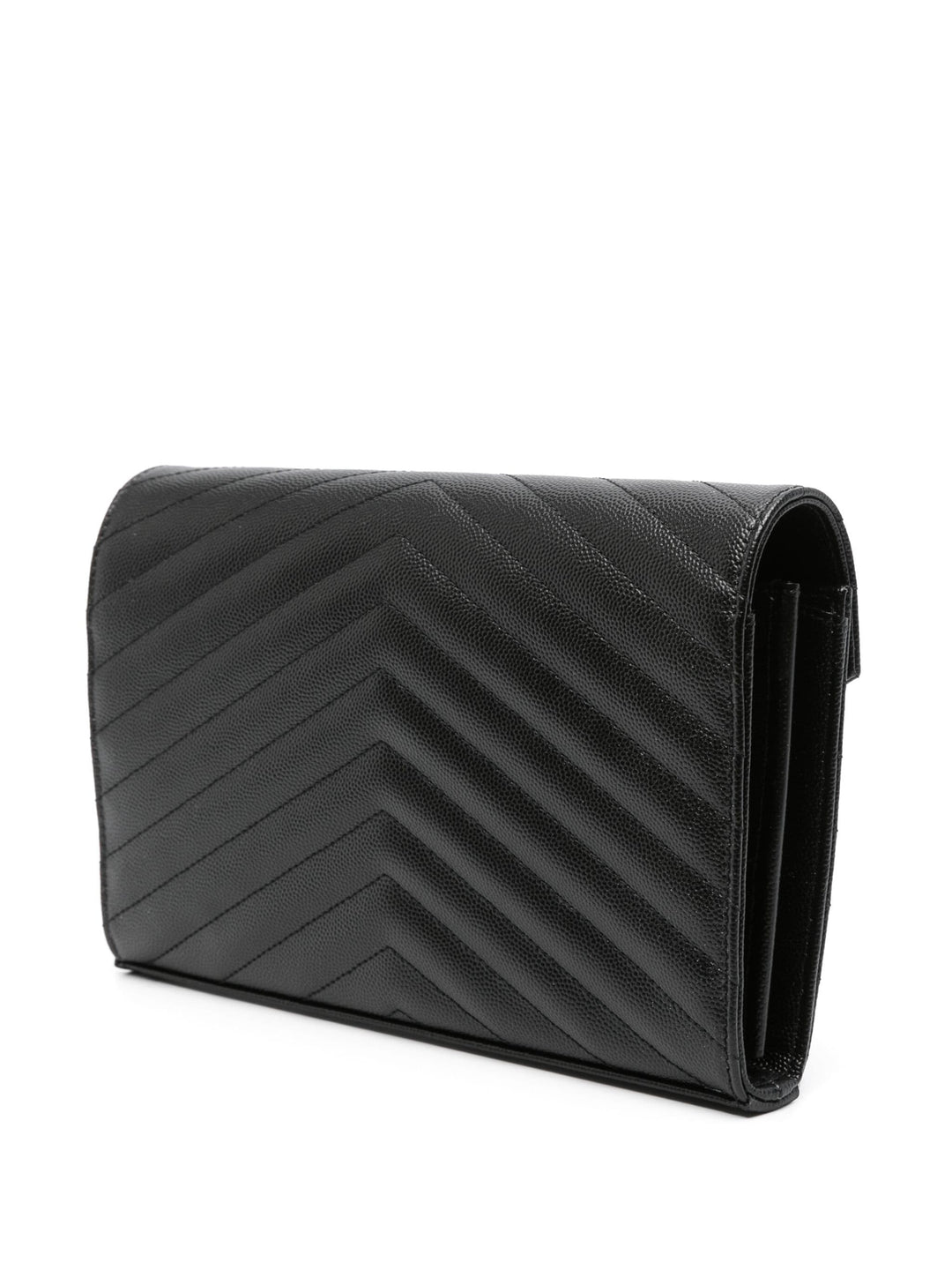 SAINT LAURENT - CASSANDRE classic CHAIN WALLET EN CUIR GRAIN DE POUDRE