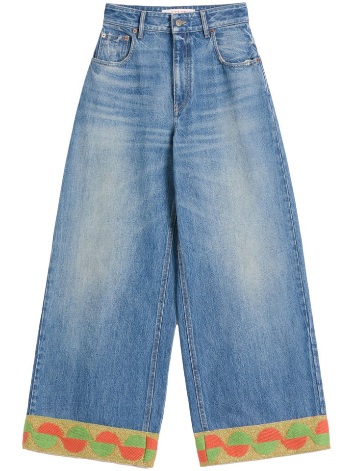 VALENTINO - JEAN À BRODERIES