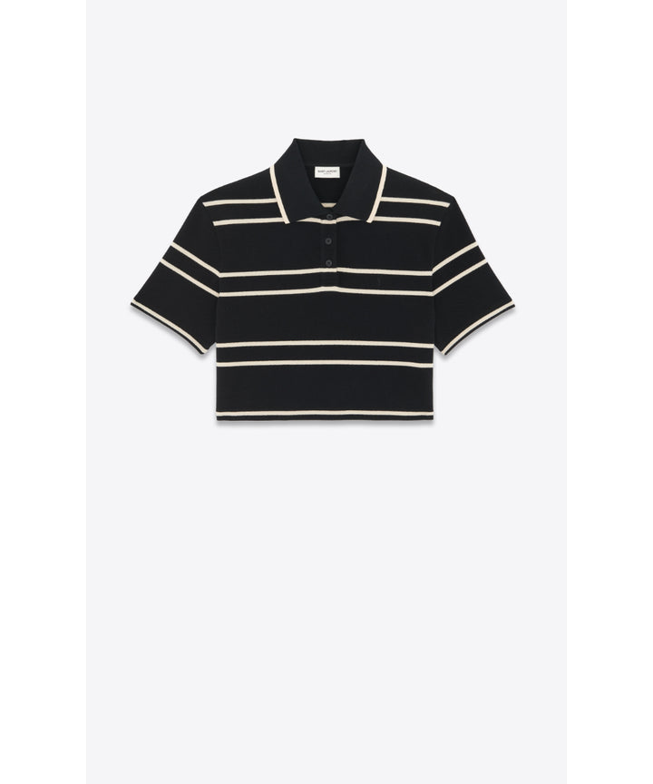 SAINT LAURENT - CROPPED POLO