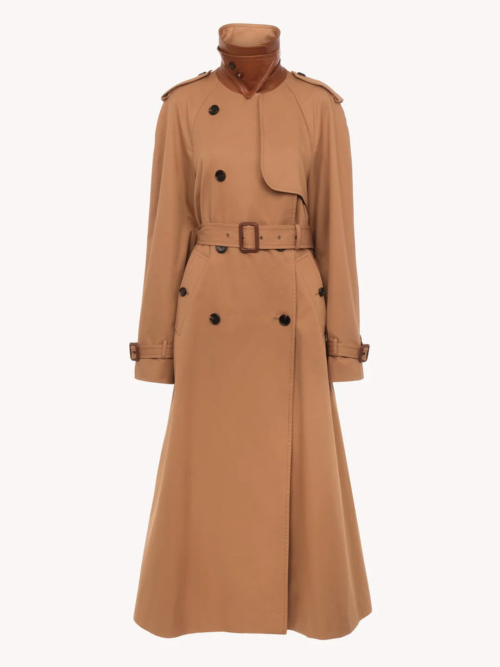 CHLOE - Trench long en gabardine de coton