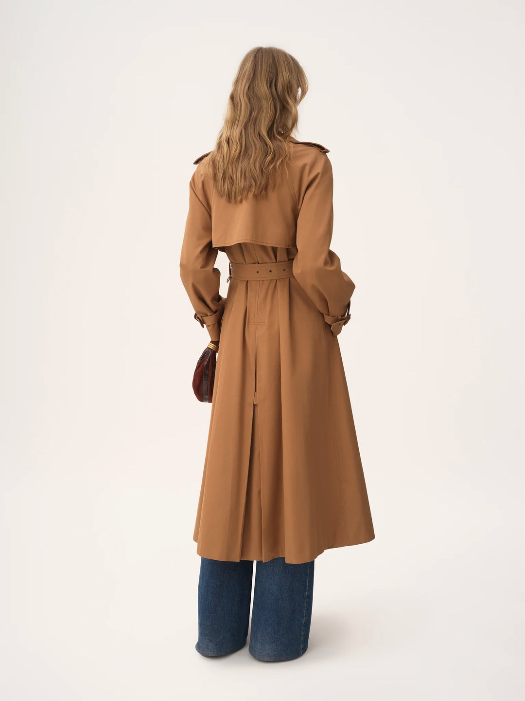 CHLOE - Trench long en gabardine de coton