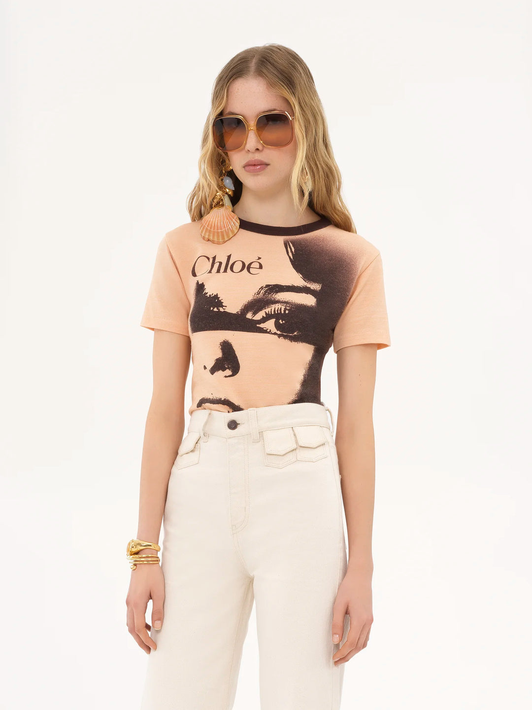 CHLOE - TSHIRT COL ROND EN JERSEY