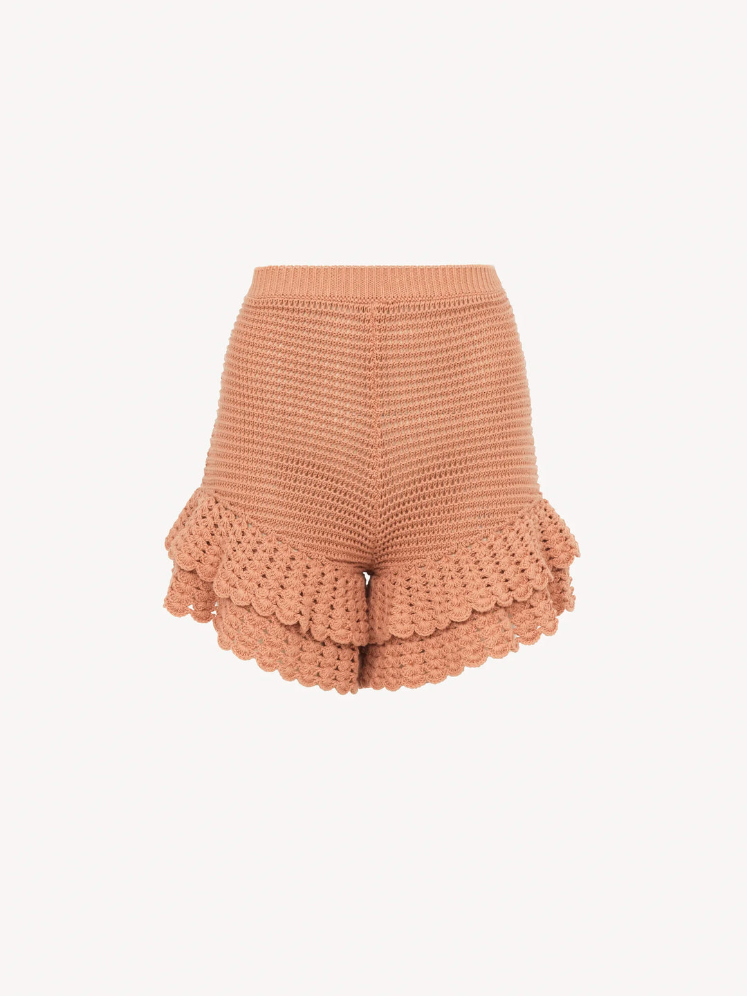 CHLOE - Mini-short à volants en crochet